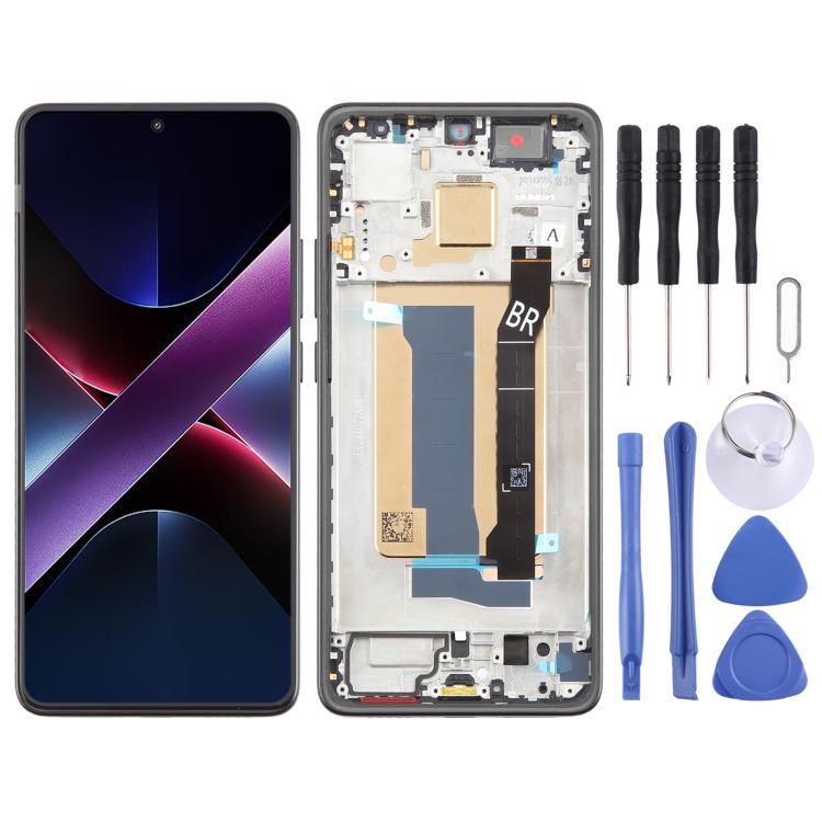 For Xiaomi Poco X7 Pro AMOLED Original LCD Screen Digitizer Full Assembly with Frame (Black) - LCD Screen by PMc TechLife | Online Shopping South Africa | PMc TechLife | Buy Now Pay Later Mobicred