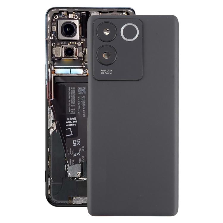 For vivo S17e Battery Back Cover with Camera Lens Cover(Black) - Back Cover by PMc TechLife | Online Shopping South Africa | PMc TechLife | Buy Now Pay Later Mobicred