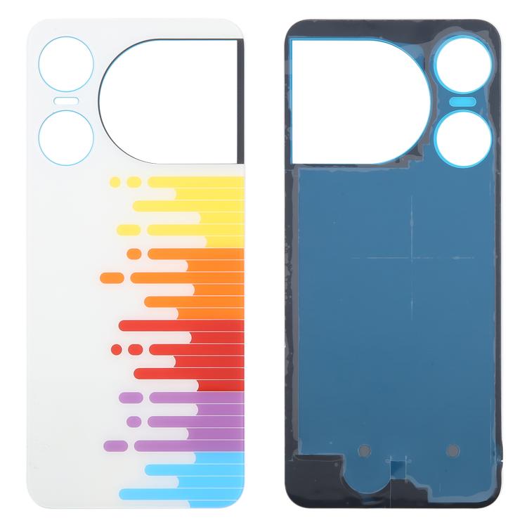 For ZTE nubia Music 2 Glass Battery Back Cover with Adhesive(White) - For ZTE by PMc TechLife | Online Shopping South Africa | PMc TechLife | Buy Now Pay Later Mobicred
