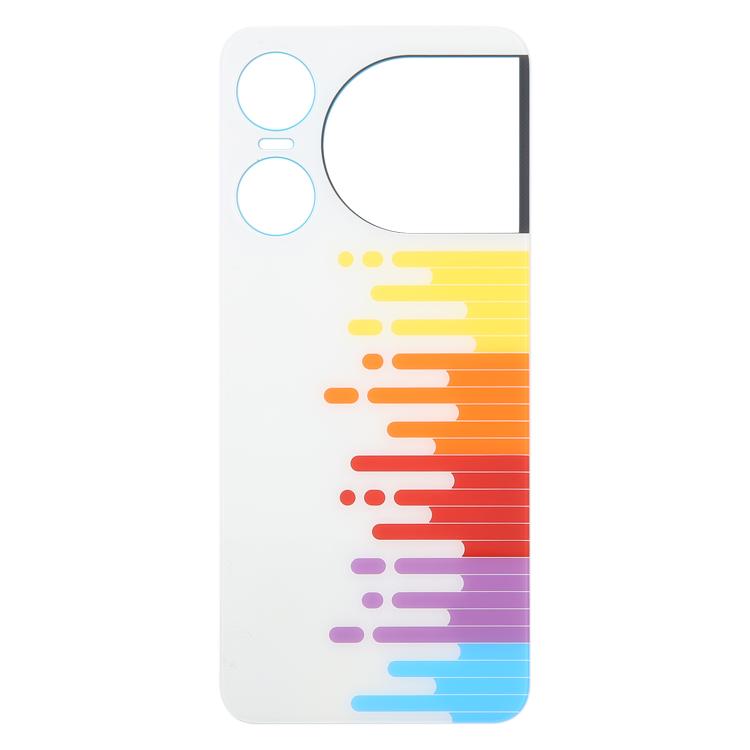 For ZTE nubia Music 2 Glass Battery Back Cover with Adhesive(White) - For ZTE by PMc TechLife | Online Shopping South Africa | PMc TechLife | Buy Now Pay Later Mobicred