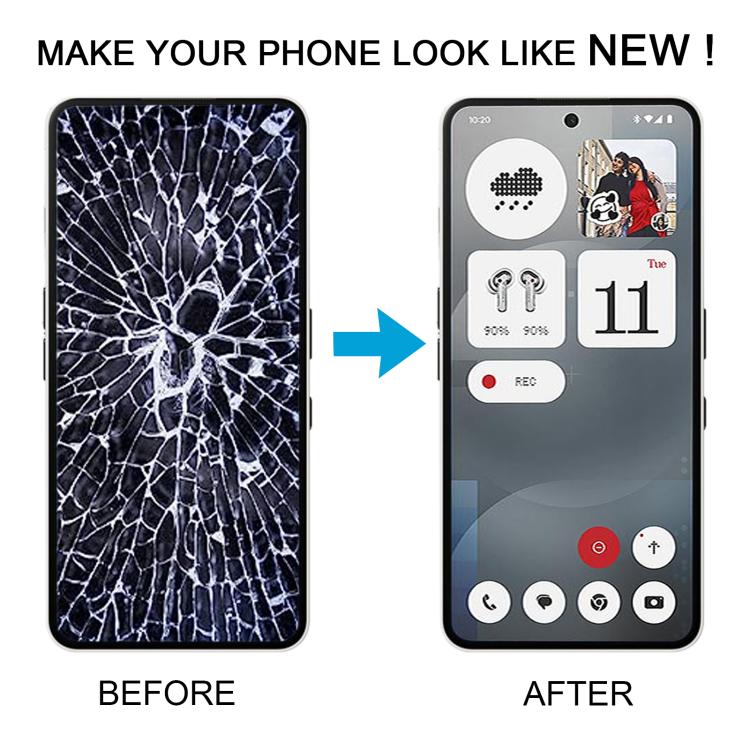 For Nothing Phone 3a A059 AMOLED Original LCD Screen Digitizer Full Assembly with Frame (White) - free shipping - PMc TechLife - Order now!