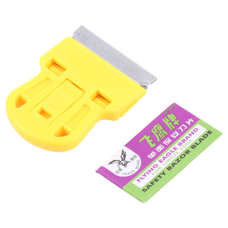 Glue Remover Squeegee Sticker Cleaner Plastic Handle Scraper(Yellow) - free shipping - PMC TechLife - Order now!