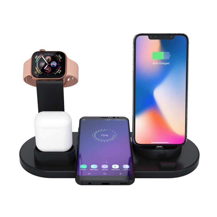 HQ-UD15 Rotatable Wireless Charging Base with Stand for Phones / iWatches / AirPods (Black) - Multifunction Charger by PMC TechLife | Online Shopping South Africa | PMC TechLife