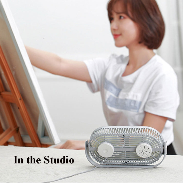 Small Bean Desktop Desktop Double Leaf Usb Mini Fan(Green) - free shipping - PMC TechLife - Order now!