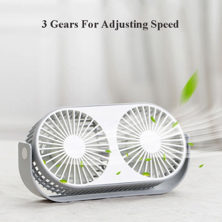 Small Bean Desktop Desktop Double Leaf Usb Mini Fan(Green) - free shipping - PMC TechLife - Order now!