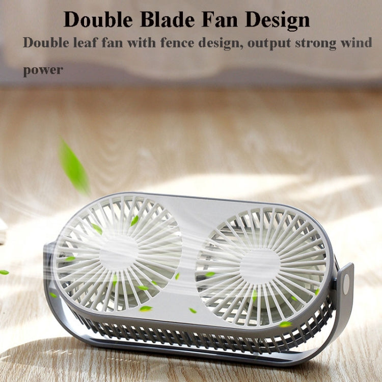 Small Bean Desktop Desktop Double Leaf Usb Mini Fan(Green) - free shipping - PMC TechLife - Order now!