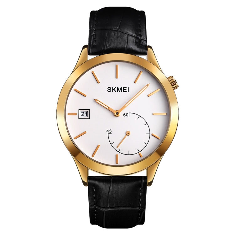 SKMEI 1581 Creative Fashion Men Watch Simple Casual Outdoor Sports Waterproof Two-Pin Quartz Watch(Gold Black) - free shipping - PMC TechLife - Order now!