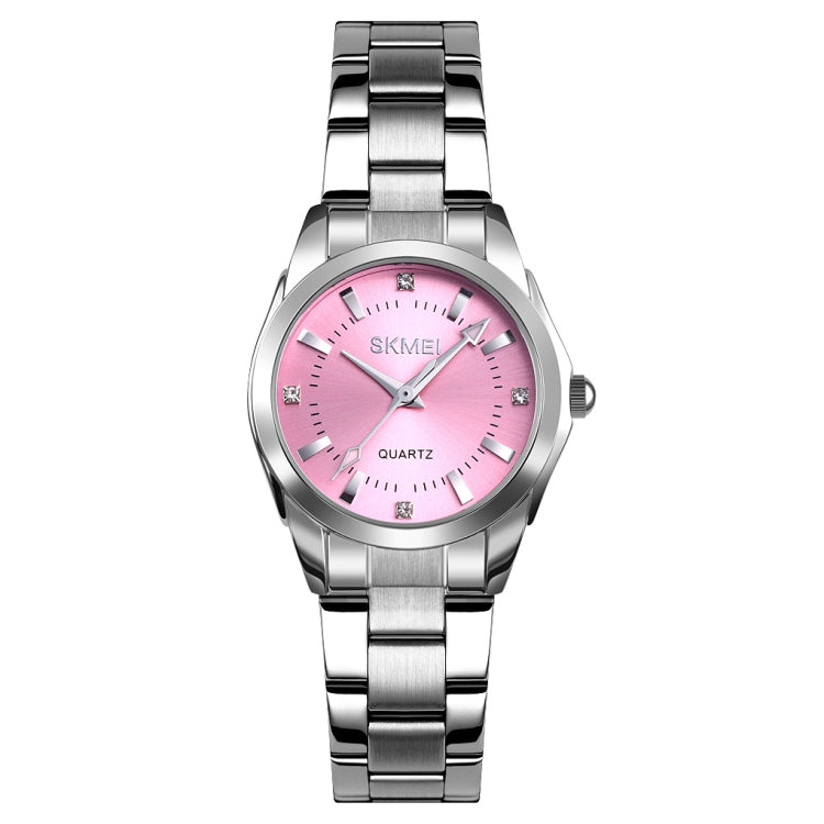 SKmei 1620 Delicate Rhinestone Creative Casual Waterproof Quartz Women Watch Steel Strap Watch(Pink) - free shipping - PMC TechLife - Order now!
