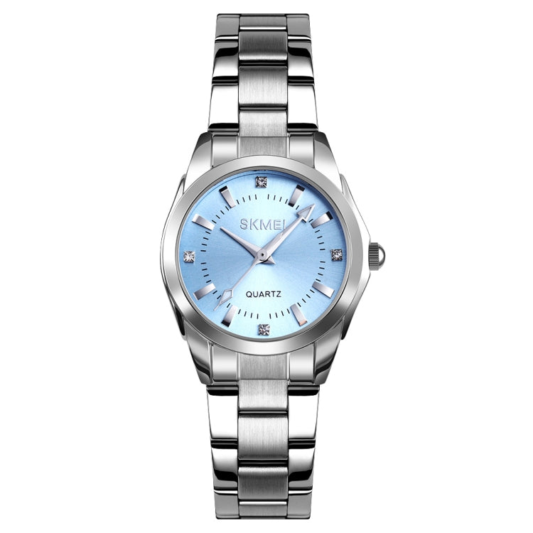SKmei 1620 Delicate Rhinestone Creative Casual Waterproof Quartz Women Watch Steel Strap Watch(Blue) - free shipping - PMC TechLife - Order now!
