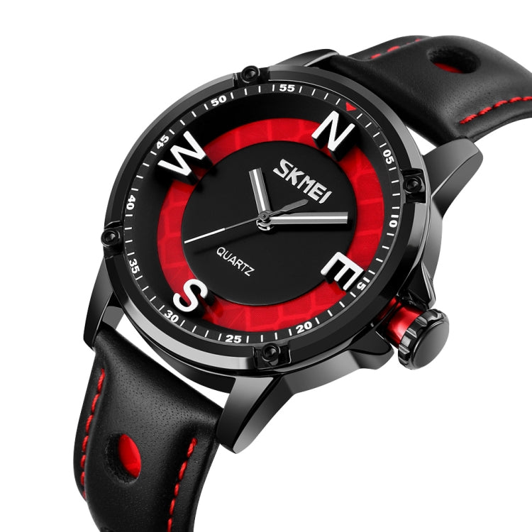SKMEI 9211 Fashion Sports Stereo Dial Luminous Pointer Creative Watch Business Trend Men Quartz Watch(Red) - free shipping - PMC TechLife - Order now!