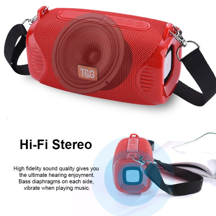 T&G TG532 10W Wireless Bluetooth Speaker Waterproof Portable Outdoor Mini Column Box Loudspeaker with FM Radio(Red) - Desktop Speaker by T&G | Online Shopping South Africa | PMC TechLife | Buy Now Pay Later Mobicred
