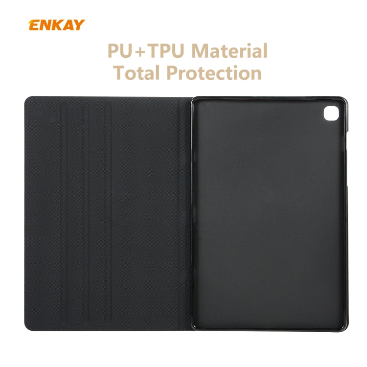 For Samsung Galaxy Tab S6 Lite P610 / P615 / Tab S6 Lite 2022 / P613 / P619 ENKAY Elastic Leather Tablet Case with Holder(Dark Blue) - free shipping - PMc TechLife - Order now!