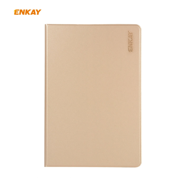 For Samsung Galaxy Tab S6 Lite P610 / P615 / Tab S6 Lite 2022 / P613 / P619 ENKAY Elastic Leather Tablet Case with Holder(Golden) - free shipping - PMc TechLife - Order now!