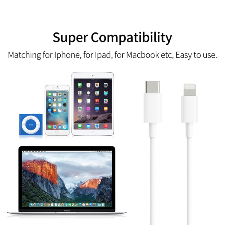 XJ-58 PD 18W USB-C / Type-C to 8 Pin Flash Charging Data Cable, Cable Length: 2m - Normal Style Cable by PMC Jewellery | Online Shopping South Africa | PMC Jewellery | Buy Now Pay Later Mobicred