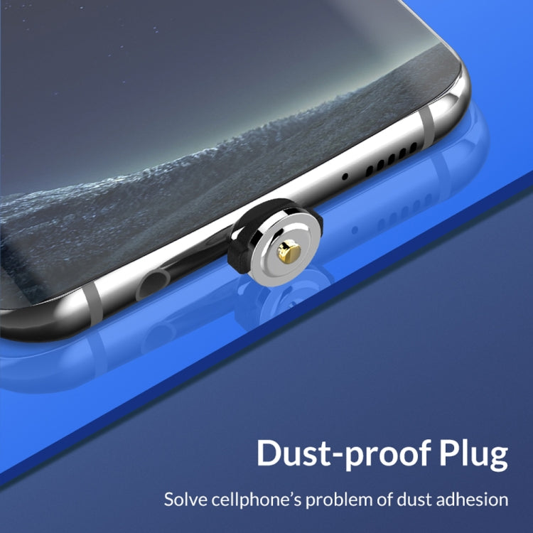 2 in 1 USB to 8 Pin + Micro USB Magnetic Metal Interface Nylon Braided Charging Cable, Length: 1m(Black) - free shipping - PMC Jewellery - Order now!