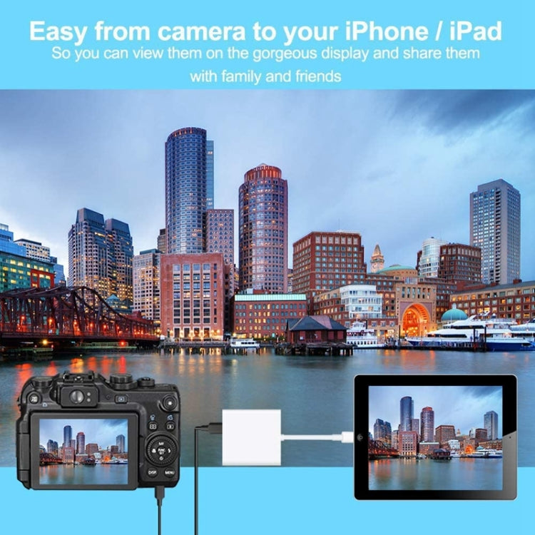 ZS-KL21806 2 in 1 8 Pin to USB 3.0 + Camera USB Read OTG Adapter, Compatible with IOS 13 and Above System - Converter & Adapter by PMC Jewellery | Online Shopping South Africa | PMC Jewellery | Buy Now Pay Later Mobicred