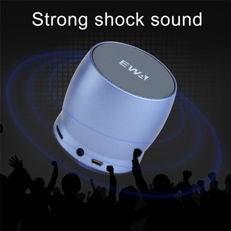 EWA A150 Portable Mini Bluetooth Speaker Wireless Hifi Stereo Strong Bass Music Boom Box Metal Subwoofer, Support Micro SD Card & 3.5mm AUX(Blue) - free shipping - PMC Jewellery - Order now!