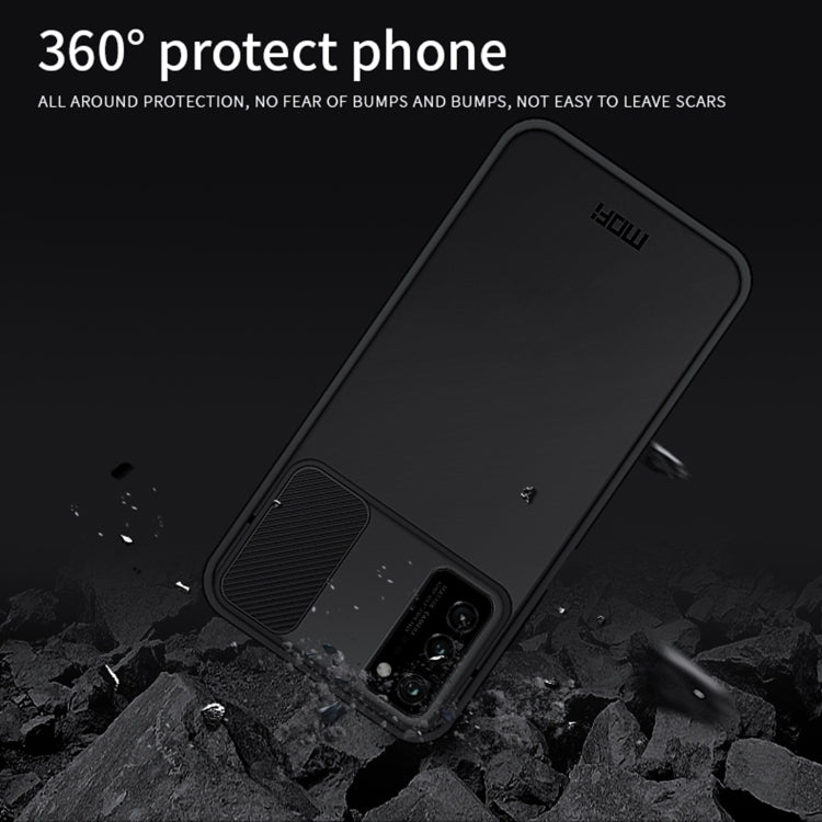 For Huawei HonorV30 MOFI Xing Dun Series PC + TPU Anti-peep Waterproof And Anti-drop All-inclusive Protective Shell, Translucent Frosted(Black) - Huawei Cases by MOFI | Online Shopping South Africa | PMC TechLife