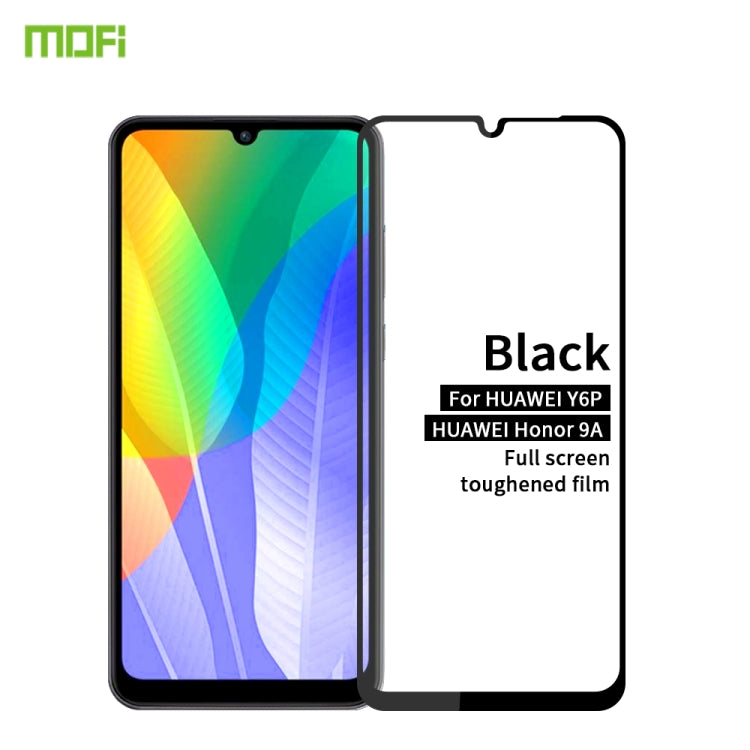 For Huawei Y6P / Honor9A MOFI 9H 2.5D Full Screen Tempered Glass Film(Black) - free shipping - PMC TechLife - Order now!