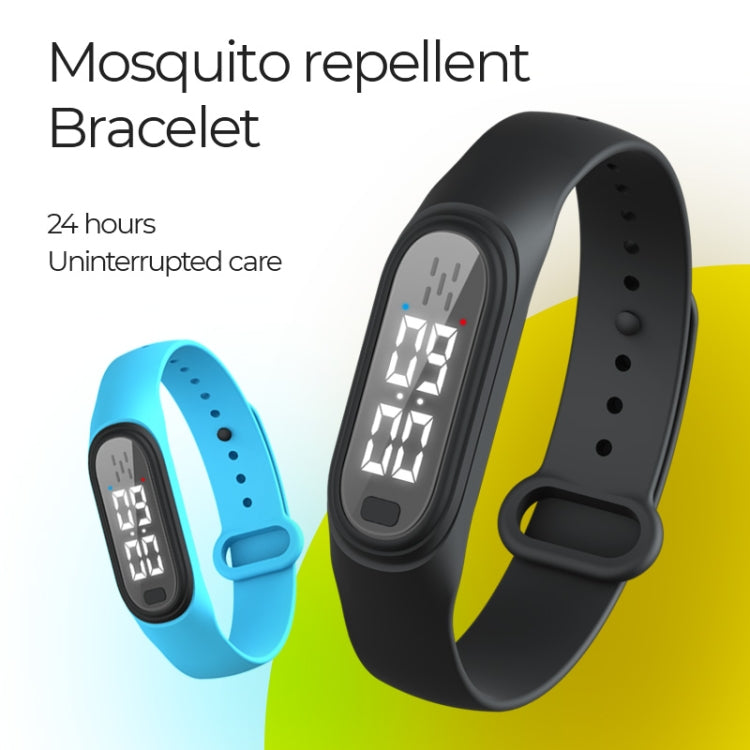 Q2 Outdoor Ultrasonic Electronic Mosquito Repellent Bracelet, Support Three-gear Mode & Time Display(White) - Repellent Wristband by PMC TechLife | Online Shopping South Africa | PMC TechLife | Buy Now Pay Later Mobicred