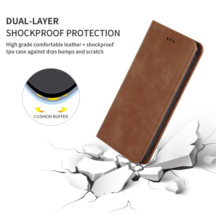 For OPPO Reno 2Z & Reno 2F Retro Skin Feel Business Magnetic Horizontal Flip Leather Case(Brown) - OPPO Cases by PMC TechLife | Online Shopping South Africa | PMC TechLife | Buy Now Pay Later Mobicred