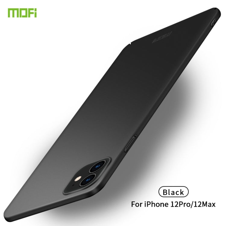 For iPhone 12 / 12 Pro MOFI Frosted PC Ultra-thin Hard Case(Black) - free shipping - PMC TechLife - Order now!