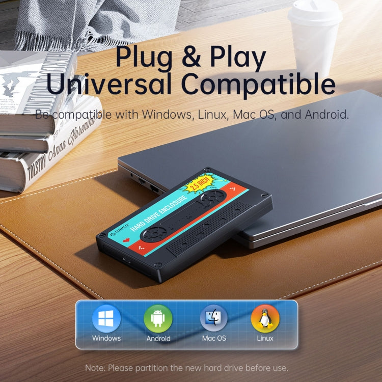 ORICO 2580U3 2.5 inch USB 3.0 SATA Hard Drive Enclosure Classic Mobile Hard Disk Box - HDD Enclosure by ORICO | Online Shopping South Africa | PMC TechLife | Buy Now Pay Later Mobicred