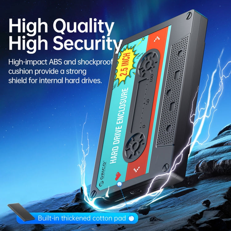 ORICO 2580U3 2.5 inch USB 3.0 SATA Hard Drive Enclosure Classic Mobile Hard Disk Box - HDD Enclosure by ORICO | Online Shopping South Africa | PMC TechLife | Buy Now Pay Later Mobicred