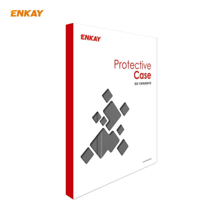 ENKAY ENK-8009 For Samsung Galaxy Tab A7 10.4 T500 / T505 2020 / 2022 PU Leather + Plastic Smart Case with Three-folding Holder(Grey) - free shipping - PMc TechLife - Order now!