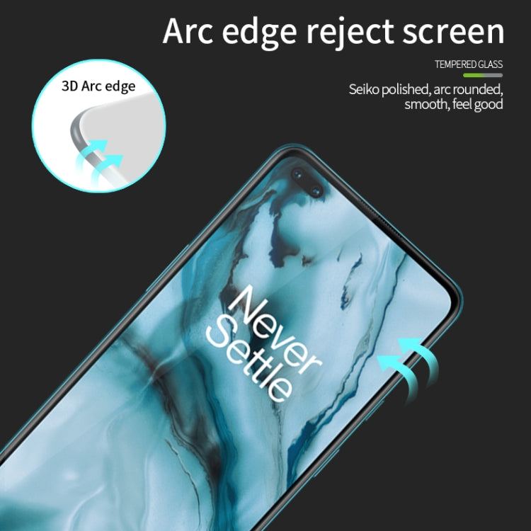 For OnePlus Nord MOFI 9H 3D Explosion-proof Curved Screen Tempered Glass Film(Black) - OnePlus Tempered Glass by MOFI | Online Shopping South Africa | PMC TechLife | Buy Now Pay Later Mobicred