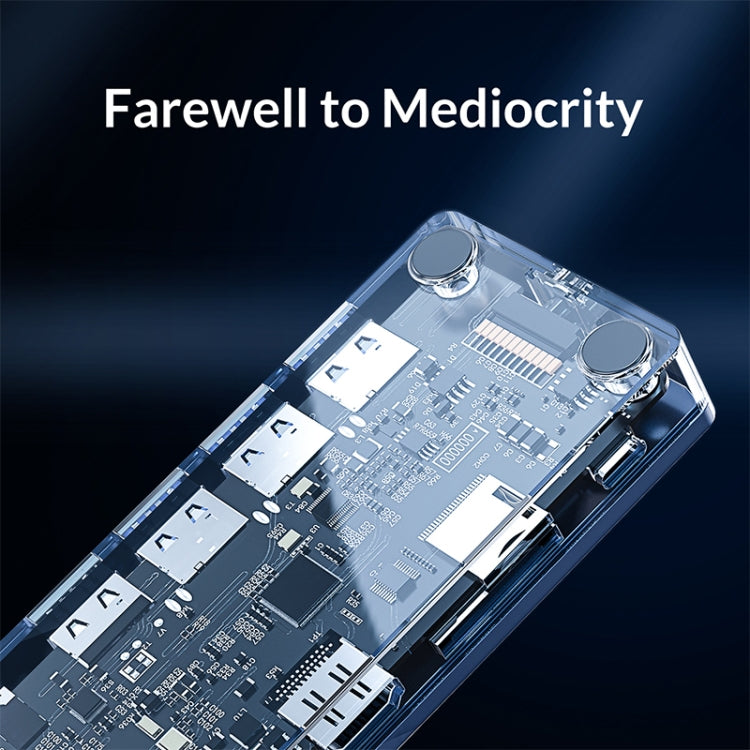 ORICO WB-8P 8-in-1 Type-C Transparent HUB - free shipping - PMC Jewellery - Order now!