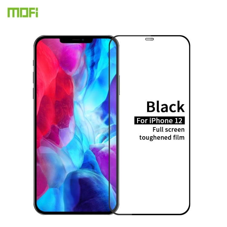 For iPhone 12 mini MOFI 9H 2.5D Full Screen Tempered Glass Film(Black) - free shipping - PMC TechLife - Order now!