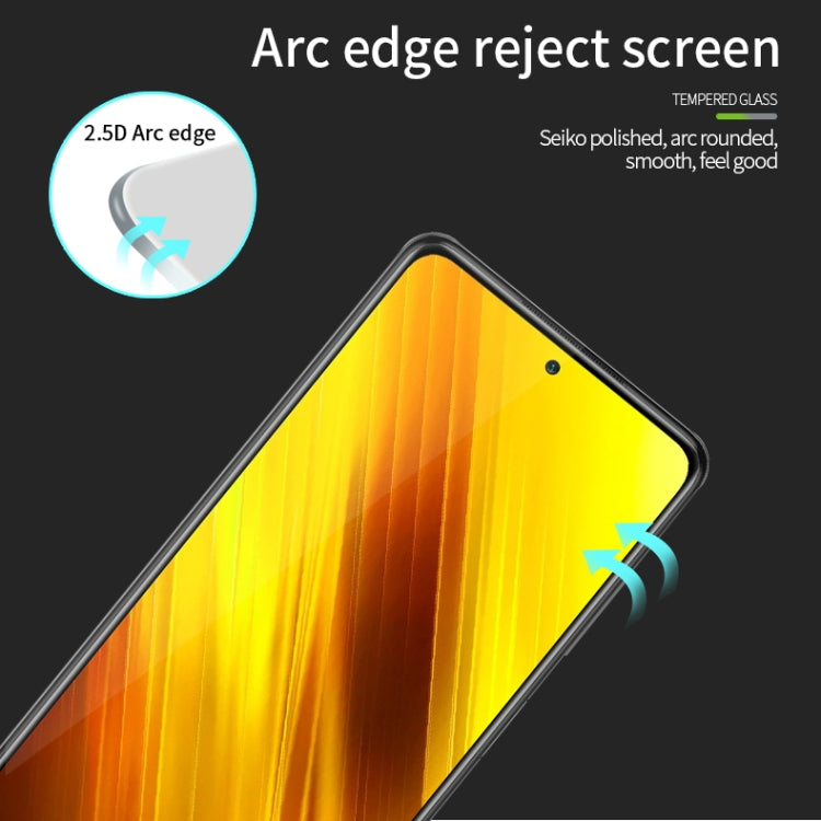 For Xiaomi POCO X3 / X3 NFC MOFI 9H 2.5D Full Screen Tempered Glass Film(Black) -  by MOFI | Online Shopping South Africa | PMC TechLife | Buy Now Pay Later Mobicred