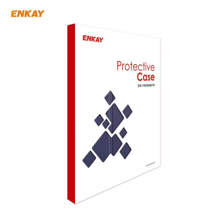 For iPad Air 11 2024 / Pro 11 2018 / Air 10.9 2022 ENKAY 3-folding Plastic Leather Smart Tablet Case(Dark Blue) - free shipping - PMC TechLife - Order now!