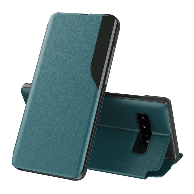 For Samsung Galaxy S10 Attraction Flip Holder Leather Phone Case(Green) - Galaxy Phone Cases by PMC TechLife | Online Shopping South Africa | PMC TechLife