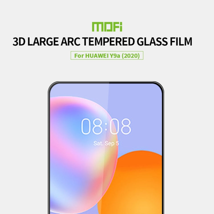For Huawei Y9a 2020 MOFI 9H 3D Explosion-proof Curved Screen Tempered Glass Film(Black) - Huawei Tempered Glass by MOFI | Online Shopping South Africa | PMC TechLife | Buy Now Pay Later Mobicred