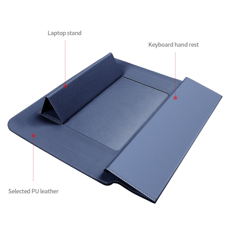 4 in 1 Universal Laptop Holder PU Waterproof Protection Wrist Laptop Bag, Size:15/16inch(Brown) - 15 inch by PMC TechLife | Online Shopping South Africa | PMC TechLife | Buy Now Pay Later Mobicred