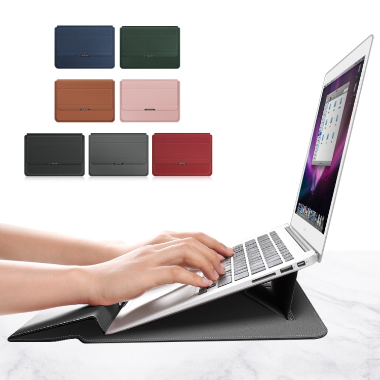 4 in 1 Universal Laptop Holder PU Waterproof Protection Wrist Laptop Bag, Size:15/16inch(Brown) - 15 inch by PMC TechLife | Online Shopping South Africa | PMC TechLife | Buy Now Pay Later Mobicred