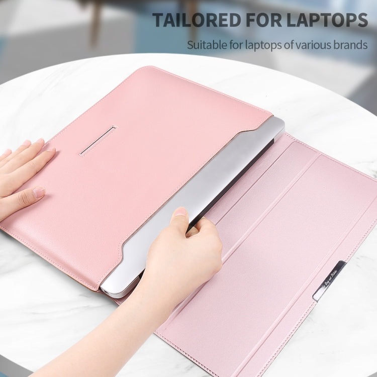 4 in 1 Universal Laptop Holder PU Waterproof Protection Wrist Laptop Bag, Size:15/16inch(Brown) - 15 inch by PMC TechLife | Online Shopping South Africa | PMC TechLife | Buy Now Pay Later Mobicred