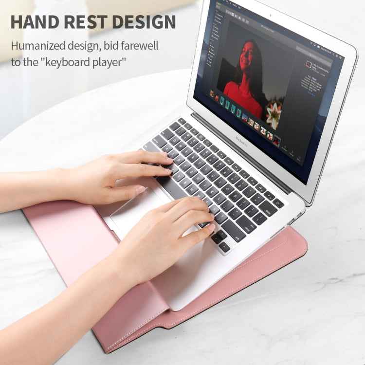 4 in 1 Universal Laptop Holder PU Waterproof Protection Wrist Laptop Bag, Size:15/16inch(Brown) - 15 inch by PMC TechLife | Online Shopping South Africa | PMC TechLife | Buy Now Pay Later Mobicred