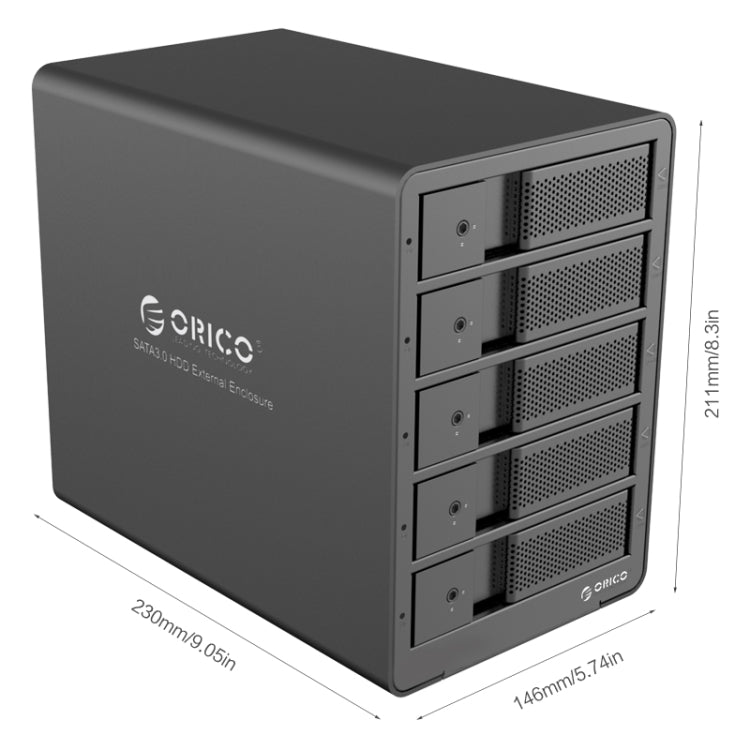 ORICO 9558RU3-V1-BK 3.5-Inch External Hard Drive Enclosure - HDD Enclosure by ORICO | Online Shopping South Africa | PMC TechLife | Buy Now Pay Later Mobicred