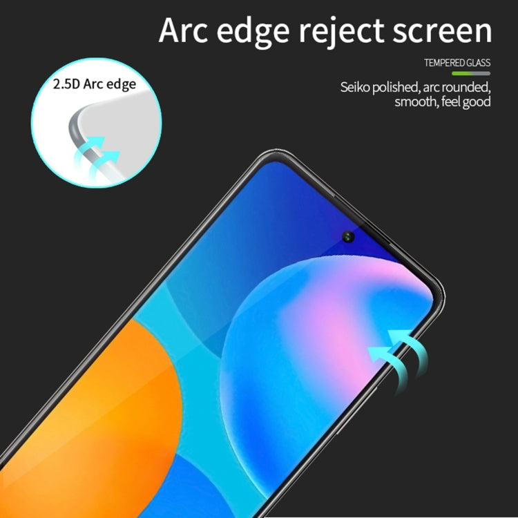 For Huawei Y7a 2020 MOFI 9H 2.5D Full Screen Tempered Glass Film(Black) - Huawei Tempered Glass by MOFI | Online Shopping South Africa | PMC TechLife | Buy Now Pay Later Mobicred