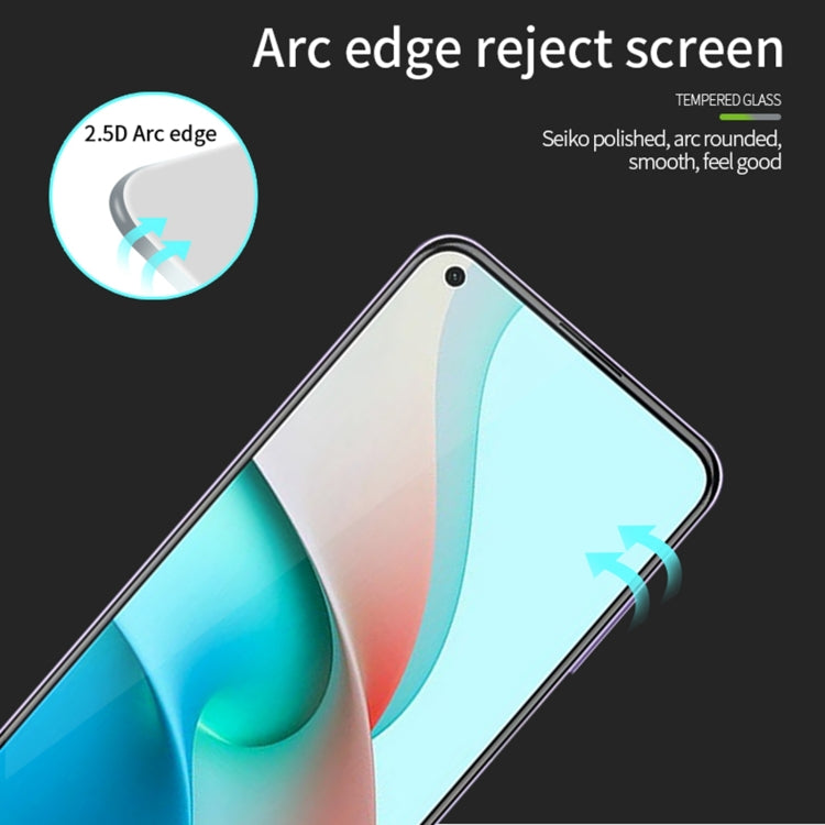For Xiaomi Redmi Note9 5G MOFI 9H 2.5D Full Screen Tempered Glass Film(Black) -  by MOFI | Online Shopping South Africa | PMC TechLife