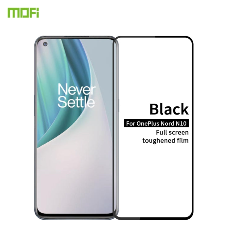 For OnePlus Nord N10 MOFI 9H 2.5D Full Screen Tempered Glass Film(Black) - OnePlus Tempered Glass by MOFI | Online Shopping South Africa | PMC TechLife | Buy Now Pay Later Mobicred