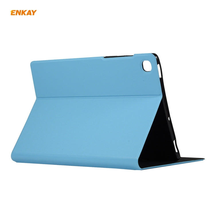 For Samsung Galaxy Tab A7 10.4 T500 / T505 2020 / 2022 ENKAY Horizontal Flip PU Leather + TPU Smart Case with Holder & Sleep / Wake-up Function(Light Blue) - free shipping - PMc TechLife - Order now!