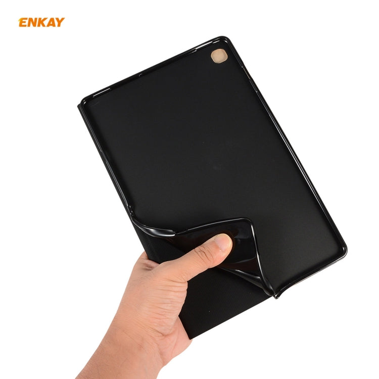 For Samsung Galaxy Tab A7 10.4 T500 / T505 2020 / 2022 ENKAY Horizontal Flip PU Leather + TPU Smart Case with Holder & Sleep / Wake-up Function(Light Blue) - free shipping - PMc TechLife - Order now!