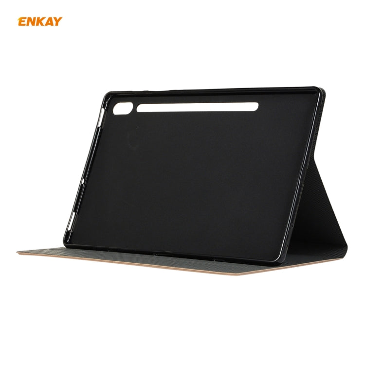 For Samsung Galaxy Tab S8 / Galaxy Tab S7 11.0 T870 / T875 ENKAY Horizontal Flip PU Leather + TPU Smart Case with Holder & Sleep / Wake-up Function(Light Blue) - free shipping - PMc TechLife - Order now!