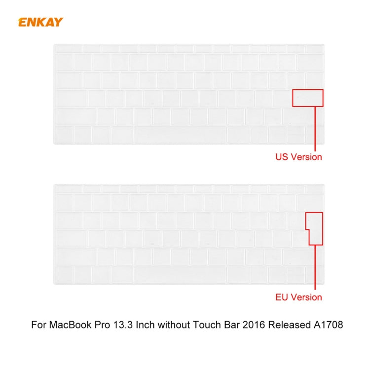 ENKAY 3 in 1 Matte Laptop Protective Case + EU Version TPU Keyboard Film + Anti-dust Plugs Set for MacBook Pro 13.3 inch A1708 (without Touch Bar)(Purple) - free shipping - PMC Jewellery - Order now!