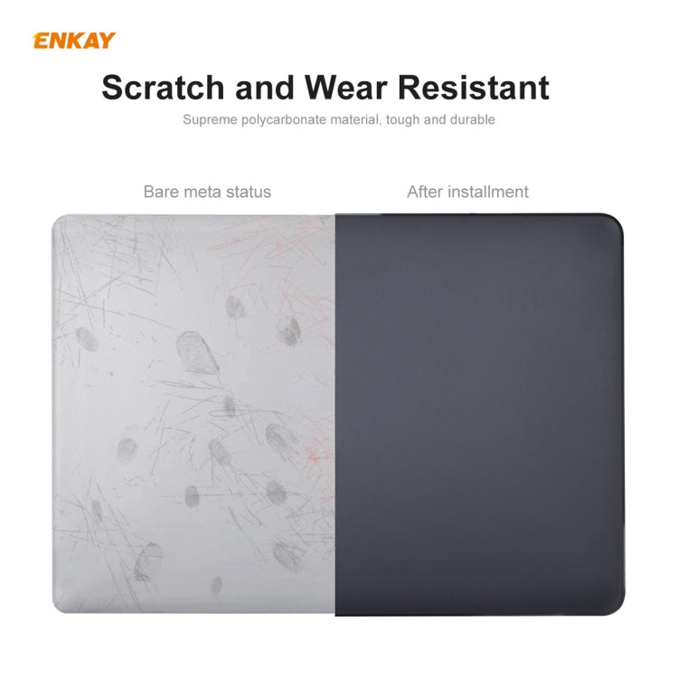 ENKAY 3 in 1 Matte Laptop Protective Case + US Version TPU Keyboard Film + Anti-dust Plugs Set for MacBook Pro 15.4 inch A1707 & A1990 (with Touch Bar)(Black) - free shipping - PMC Jewellery - Order now!
