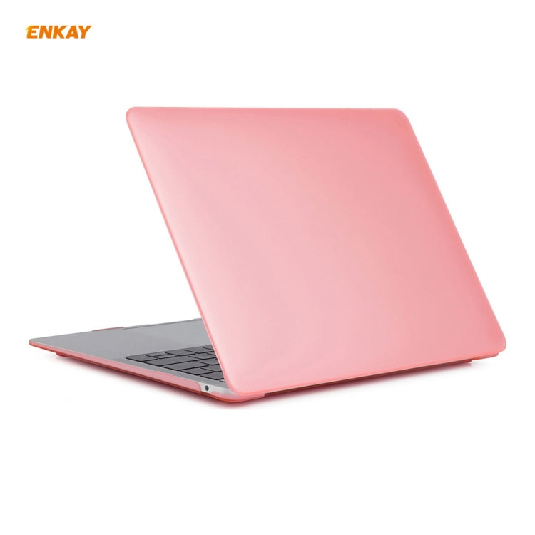 ENKAY 3 in 1 Matte Laptop Protective Case + EU Version TPU Keyboard Film + Anti-dust Plugs Set for MacBook Air 13.3 inch A1932 (2018)(Pink) - free shipping - PMC Jewellery - Order now!